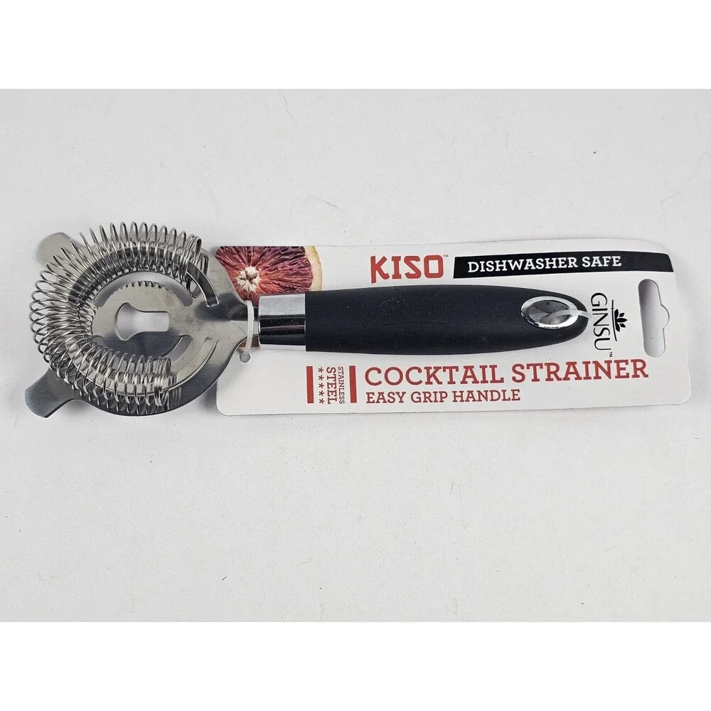 Ginsu Kiso Cocktail Strainer Stainless Steel Easy Grip Dishwasher Safe New